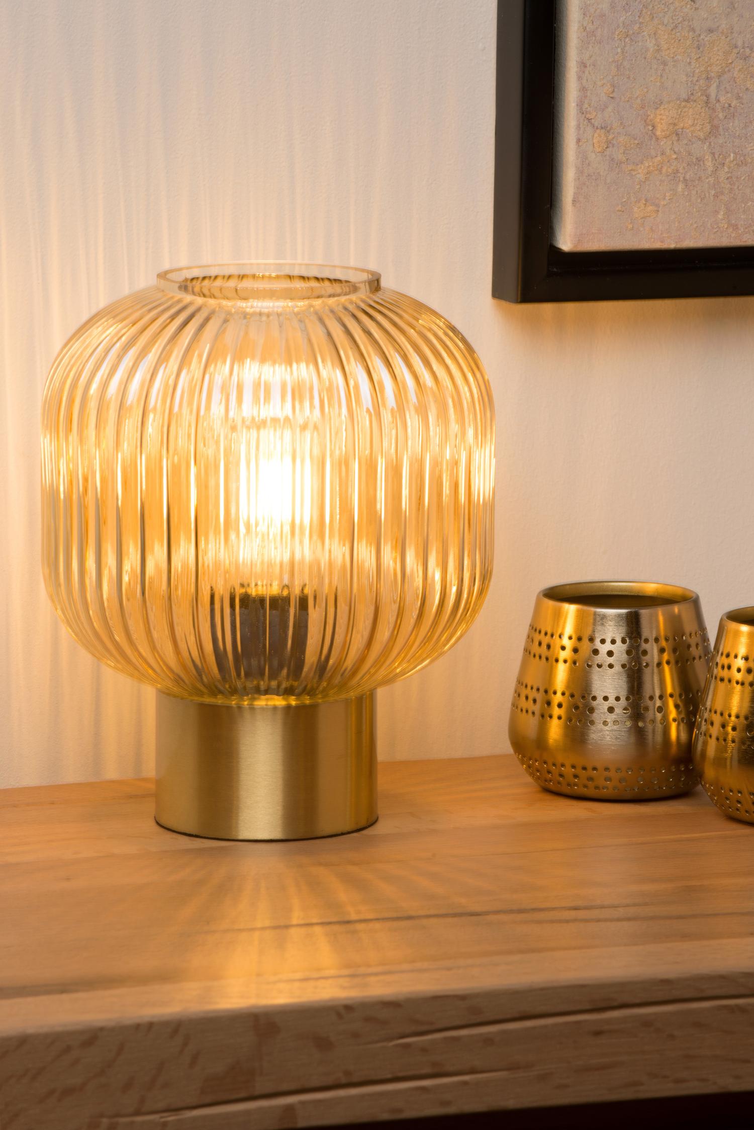 MALOTO - Lampe de table - Ø 20 cm - 1xE27 - Ambre