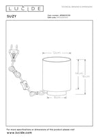 SUZY - Lampe de table - Ø 12 cm - 1xE14 - Noir