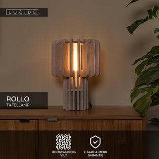 ROLLO - Lampe de table - 1xE27 - Taupe