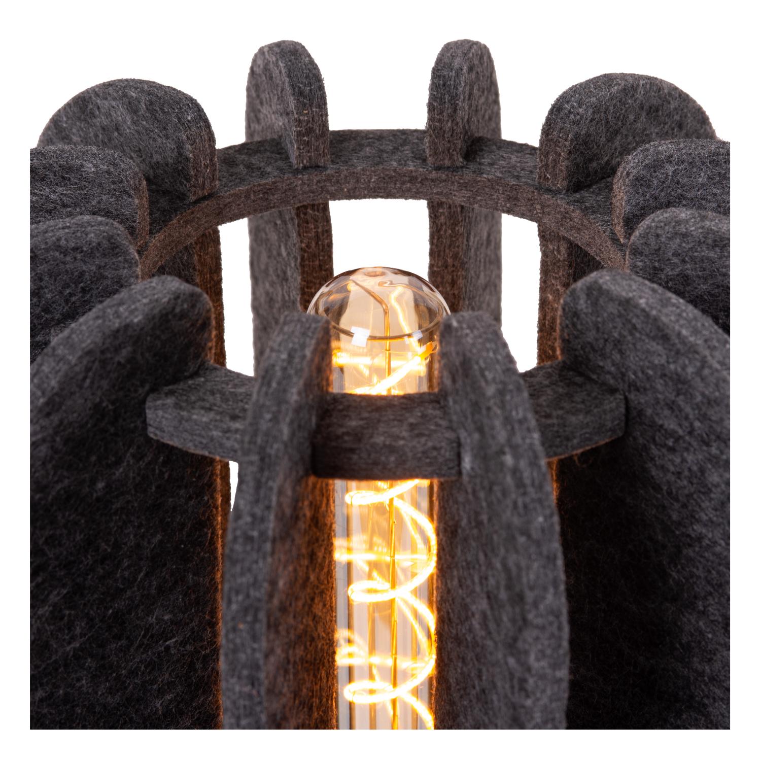 RAFAL - Lampe de table - Ø 23 cm - 1xE27 - Gris