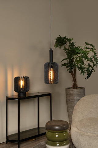 RAFAL - Lampe de table - Ø 23 cm - 1xE27 - Gris