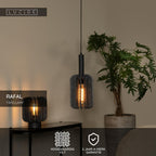 RAFAL - Lampe de table - Ø 23 cm - 1xE27 - Gris