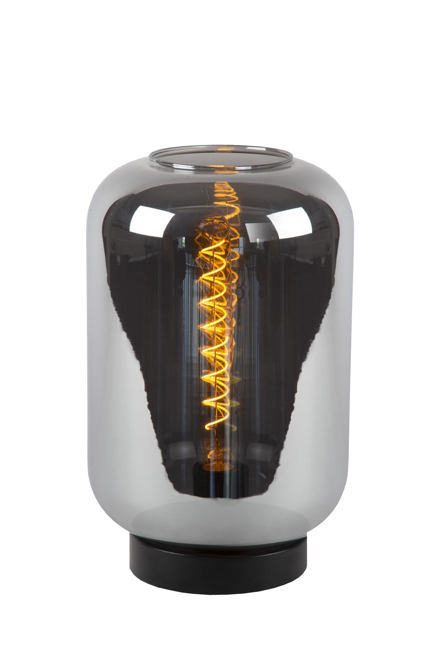 JOANET - Lampe de table - Ø 22 cm - 1xE27 - Fumé