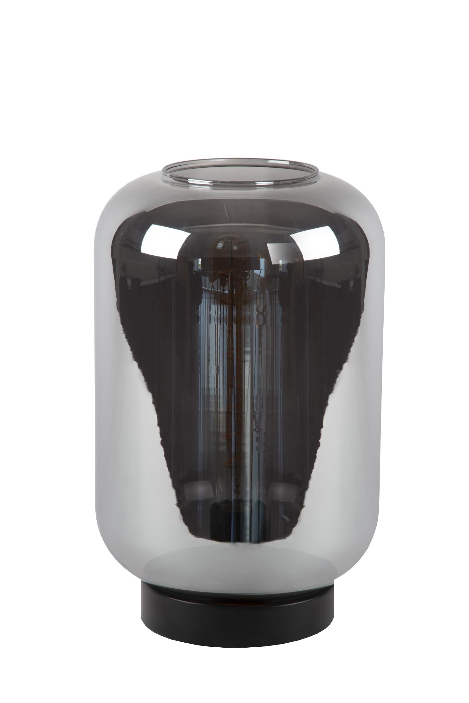JOANET - Lampe de table - Ø 22 cm - 1xE27 - Fumé