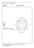 SUENO - Tafellamp - Ø 13 cm - 1xE14 - Wit