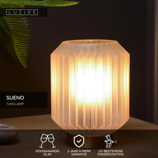 SUENO - Tafellamp - Ø 13 cm - 1xE14 - Wit