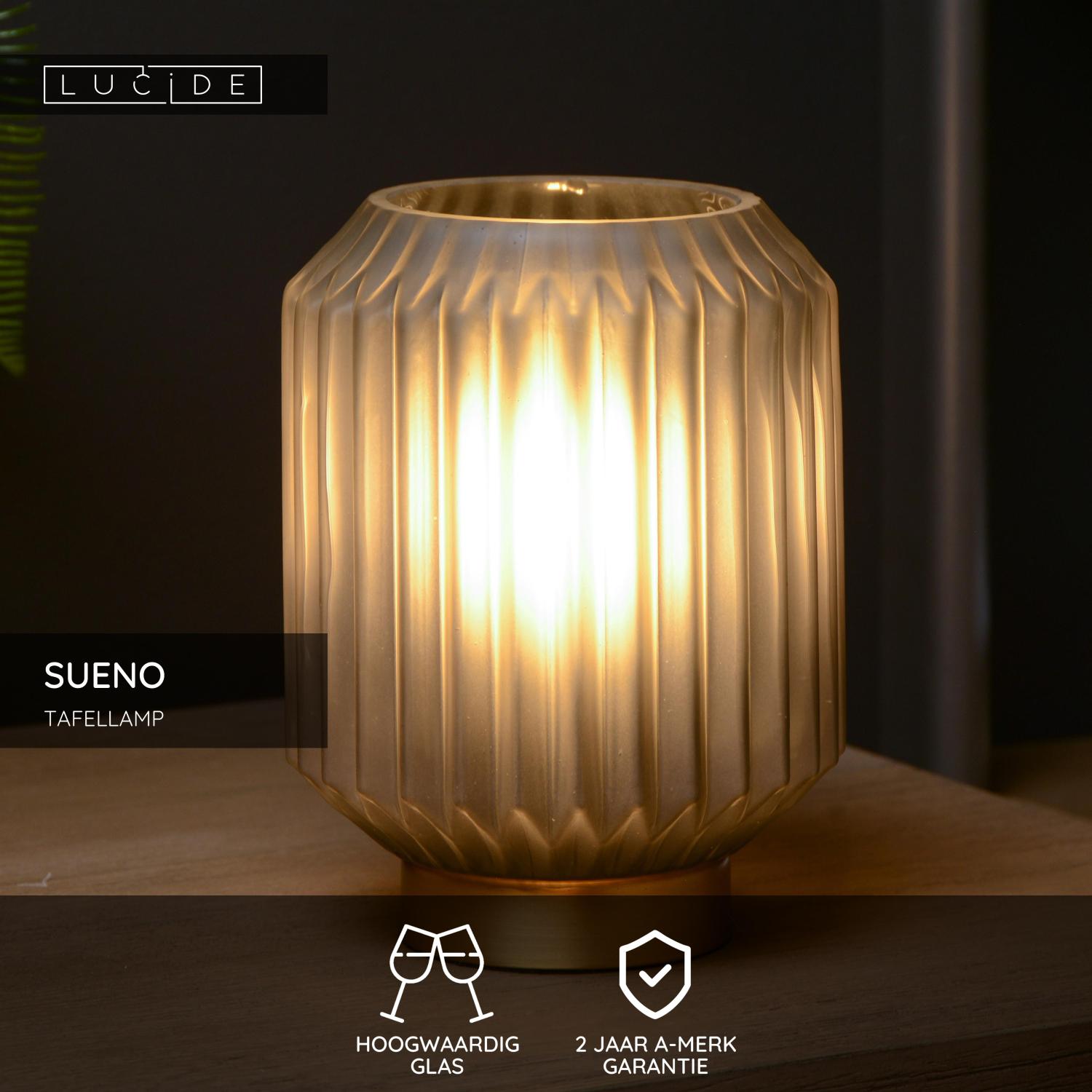 SUENO - Lampe de table - Ø 13 cm - 1xE14 - Gris