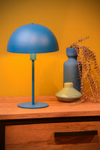 SIEMON - Lampe de table - Ø 25 cm - 1xE14 - Bleu