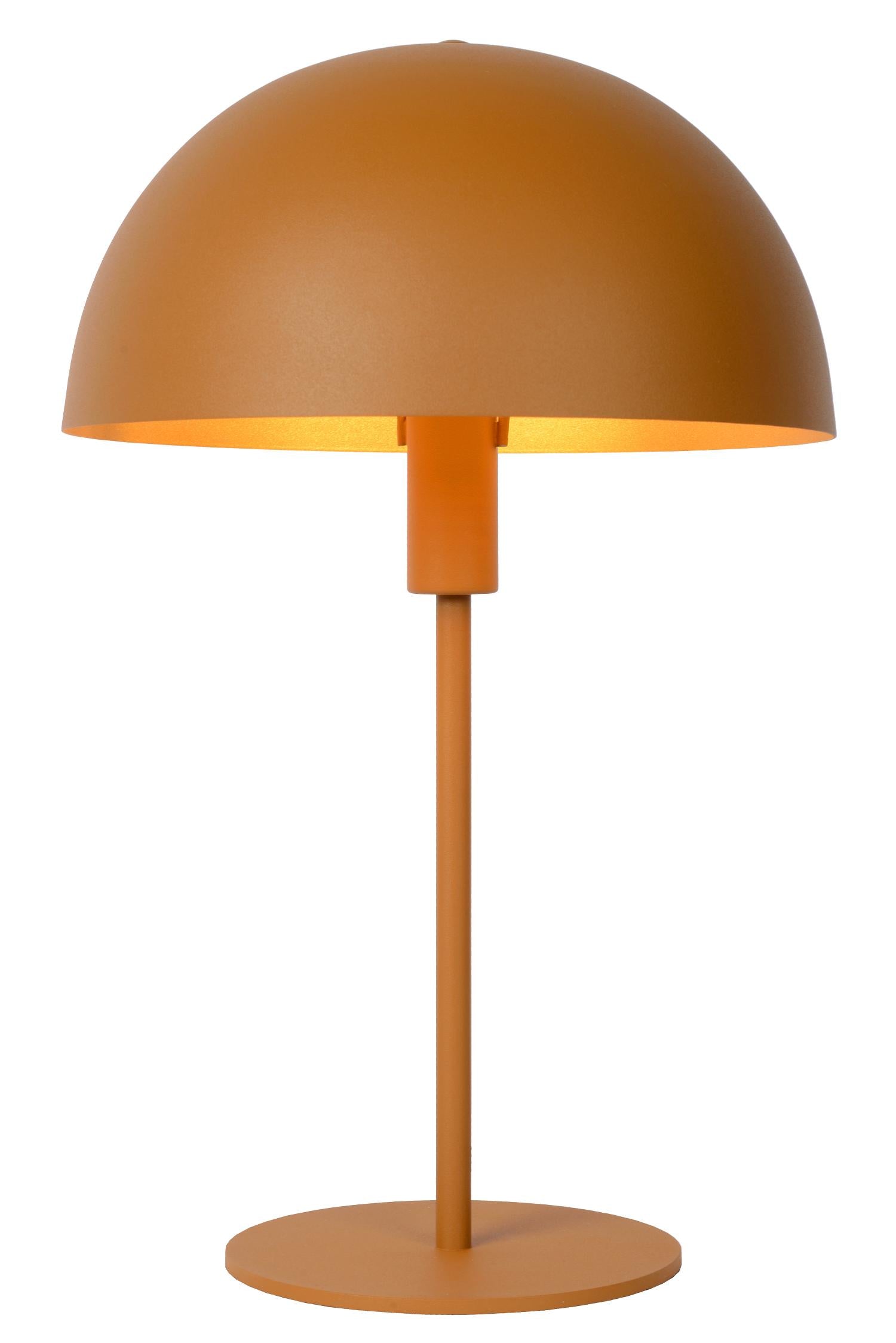 SIEMON - Tafellamp - Ø 25 cm - 1xE14 - Okergeel