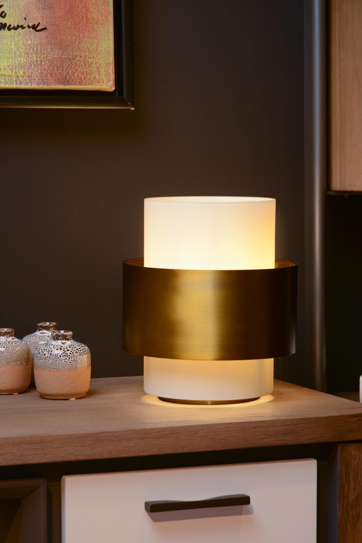 FIRMIN - Table lamp - Ø 20 cm - 1xE27 - Matt Gold / Brass