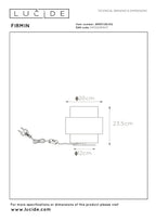 FIRMIN - Tafellamp - Ø 20 cm - 1xE27 - Mat Goud / Messing