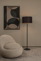 MAYA - Vloerlamp - Ø 45 cm - 1xE27 - Zwart