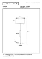 MAYA - Vloerlamp - Ø 45 cm - 1xE27 - Beige
