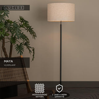 MAYA - Vloerlamp - Ø 45 cm - 1xE27 - Beige