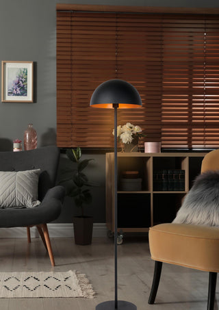 SIEMON - Lampadaire - Ø 35 cm - 1xE27 - Noir