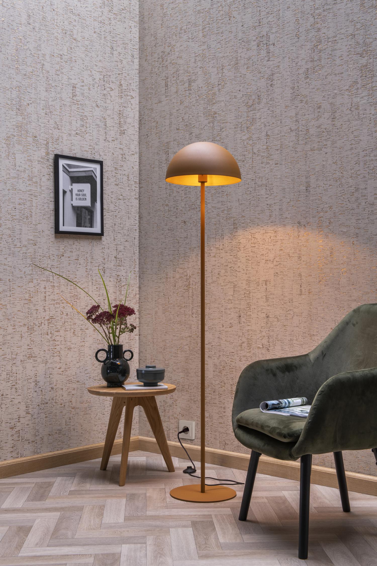 SIEMON - Lampadaire - Ø 35 cm - 1xE27 - Ocre