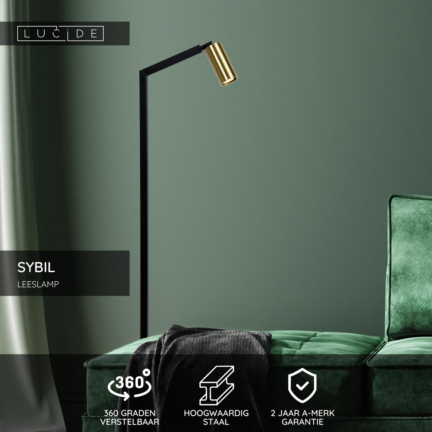 SYBIL - Leeslamp - 1xGU10 - Zwart