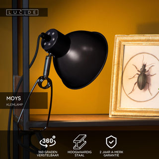 MOYS - Lampe à pince - 1xE27 - Noir