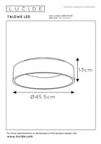 TALOWE LED - Plafonnier - Ø 45,5 cm - LED Var. - 1x30W 3000K - Noir