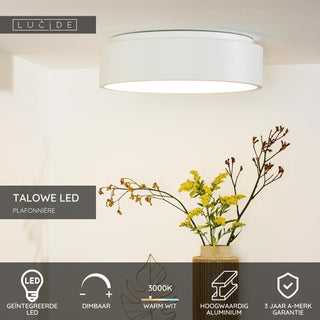 TALOWE LED - Plafonnier - Ø 45,5 cm - LED Var. - 1x30W 3000K - Blanc