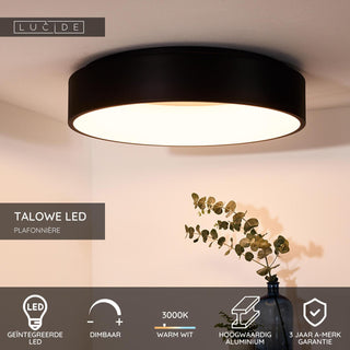 TALOWE LED - Plafonnier - Ø 60 cm - LED Var. - 1x42W 3000K - Noir