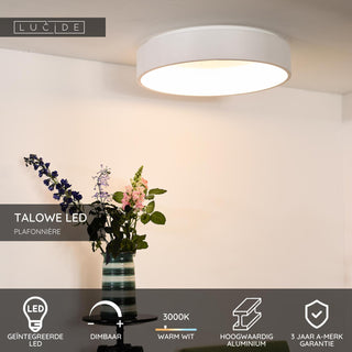 TALOWE LED - Plafonnière - Ø 60 cm - LED Dimb. - 1x42W 3000K - Wit