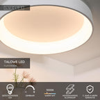 TALOWE LED - Plafonnière - Ø 80 cm - LED Dimb. - 1x80W 3000K - Wit