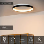 VIDAL - Plafonnière - Ø 48 cm - LED Dimb. - 1x38W 2700K - Zwart