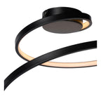 MAXENCE - Plafonnière - Ø 46 cm - LED 3 StepDim - 1x24W 3000K - Zwart