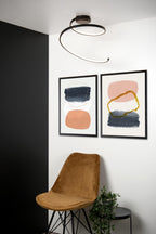 MAXENCE - Plafonnière - Ø 46 cm - LED 3 StepDim - 1x24W 3000K - Zwart