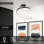 MAXENCE - Plafonnière - Ø 46 cm - LED 3 StepDim - 1x24W 3000K - Zwart
