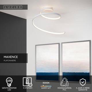 MAXENCE - Plafonnier - Ø 46 cm - LED 3 StepDim - 1x24W 3000K - Blanc