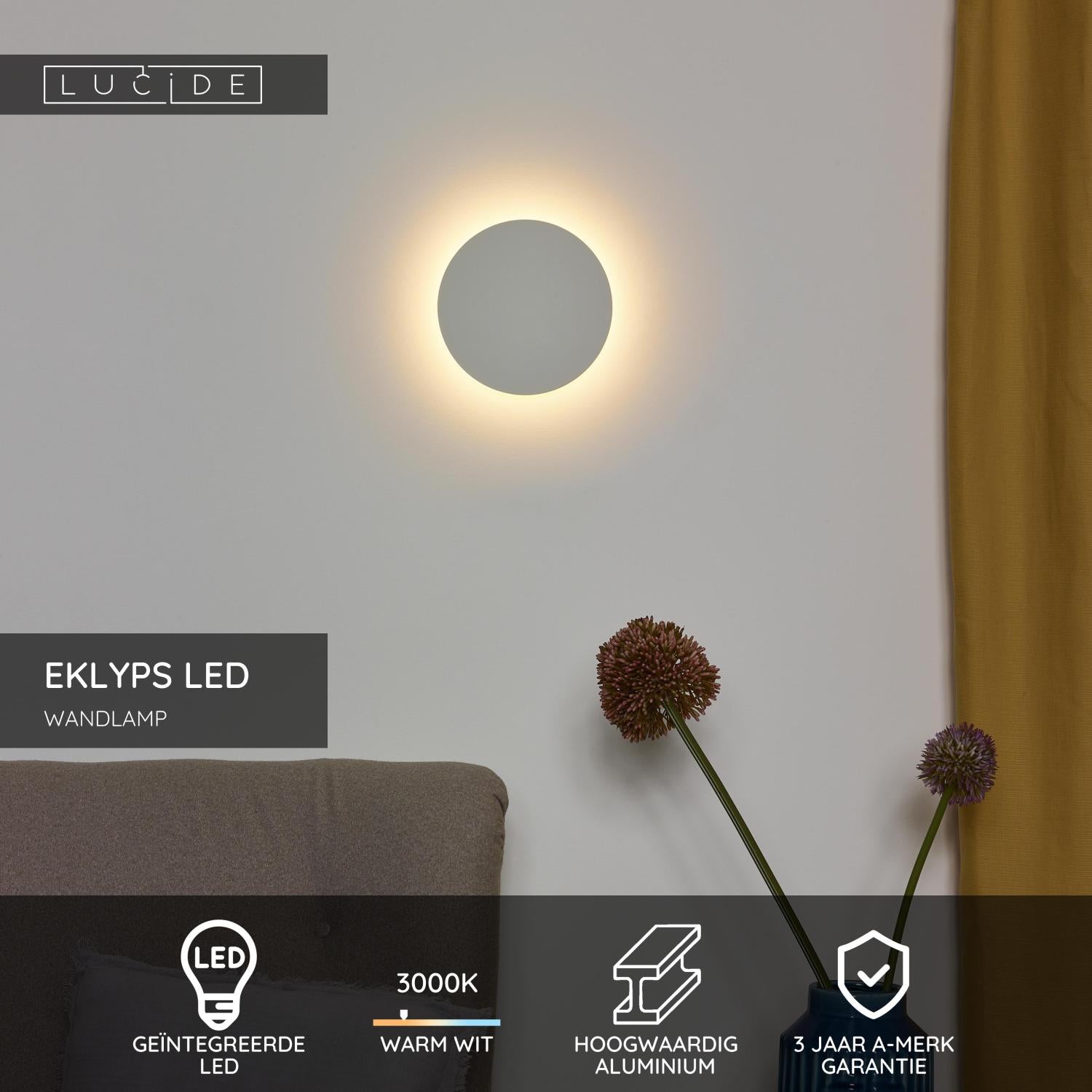 EKLYPS LED - Wall light - Ø 15 cm - LED - 1x7W 3000K - White
