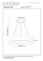 TALOWE LED - Pendant light - Ø 60 cm - LED Dimmable - 1x39W 3000K - Black