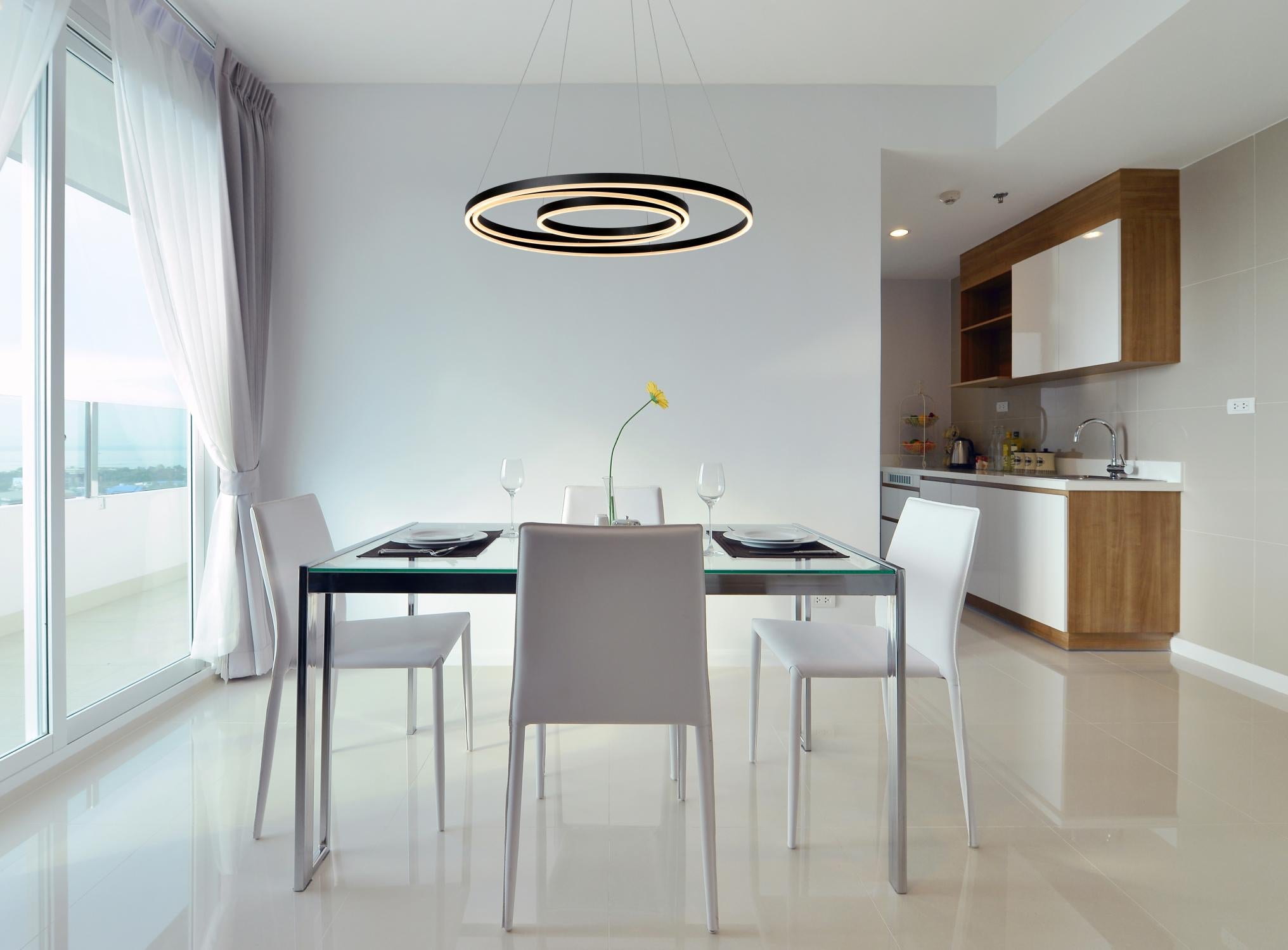 TRINITI - Suspension - Ø 80 cm - LED Var. - 3000K - Noir