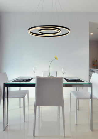 TRINITI - Suspension - Ø 80 cm - LED Var. - 3000K - Noir