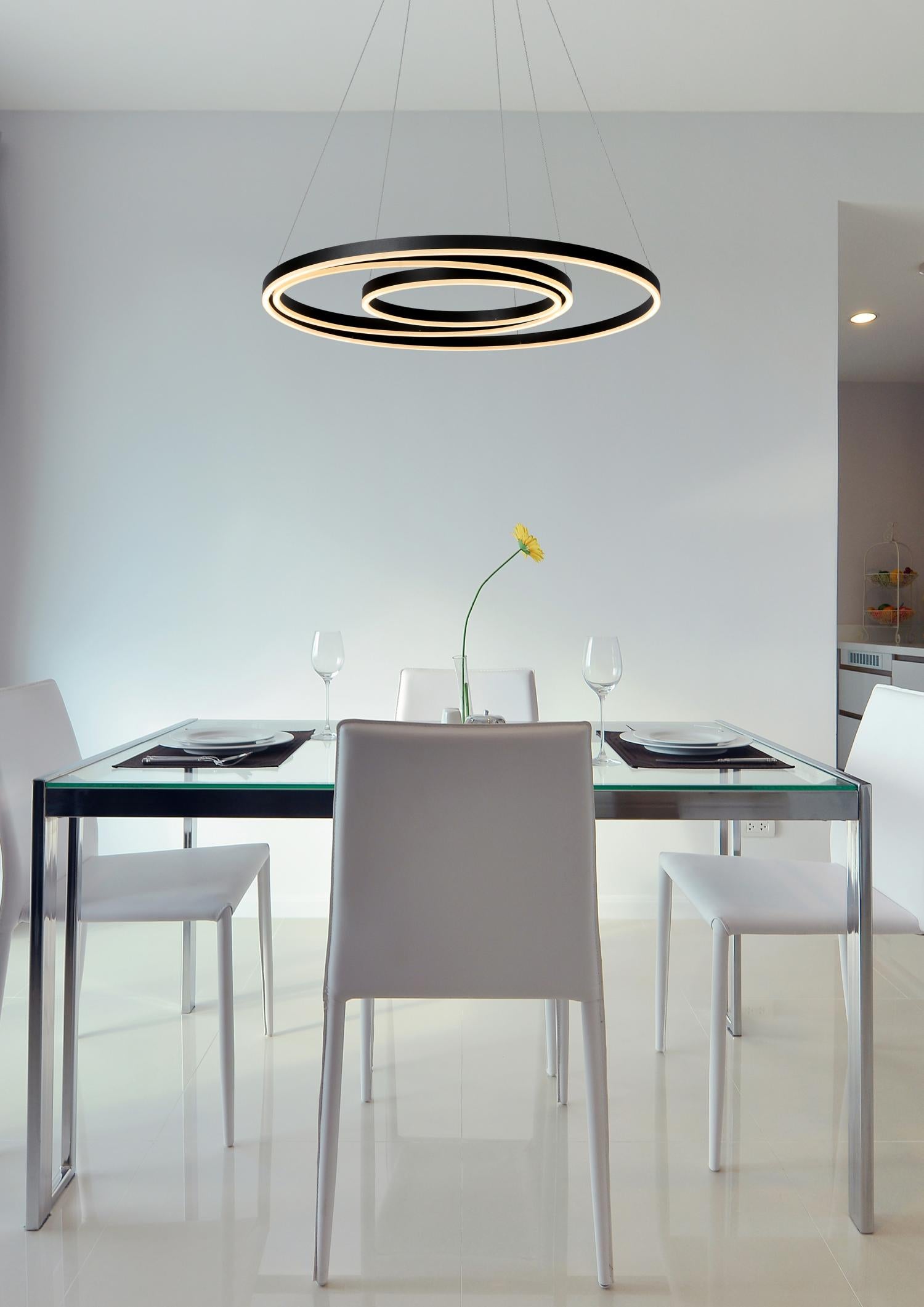 TRINITI - Suspension - Ø 80 cm - LED Var. - 3000K - Noir