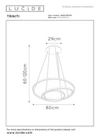 TRINITI - Suspension - Ø 80 cm - LED Var. - 3000K - Noir