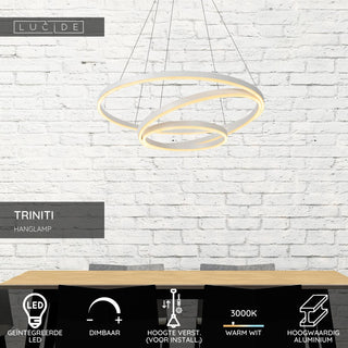 TRINITI - Hanglamp - Ø 80 cm - LED Dimb. - 3000K - Wit