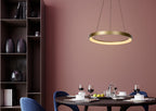 VIDAL - Pendant light - Ø 58 cm - LED Dimmable - 1x48W 2700K - Matt Gold / Brass