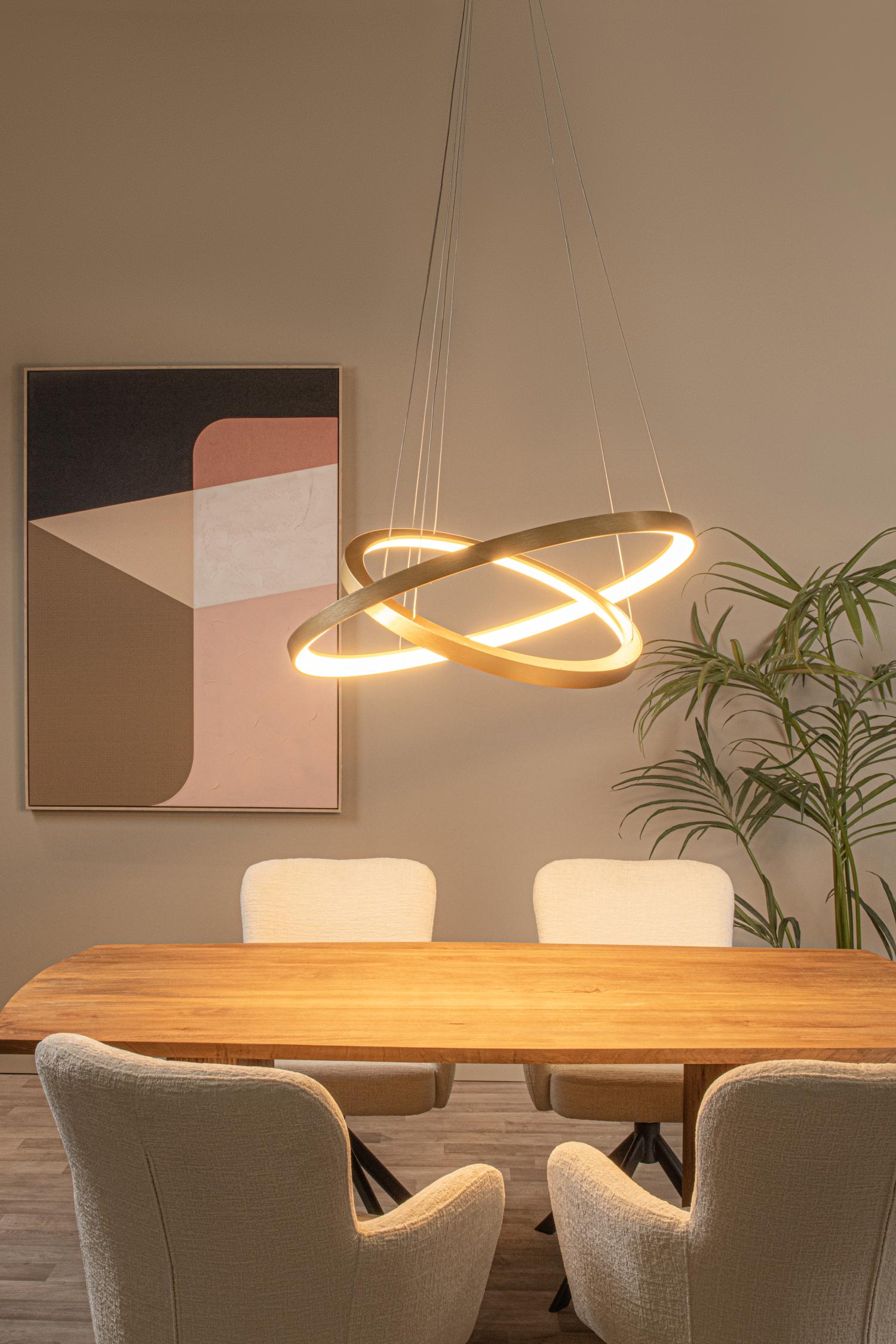 VIDAL - Suspension - Ø 78 cm - LED Dimmable - 1x92W 2700K - Or mat / Laiton