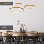 VIDAL - Hanglamp - Ø 78 cm - LED Dimb. - 1x120W 2700K - Mat Goud / Messing