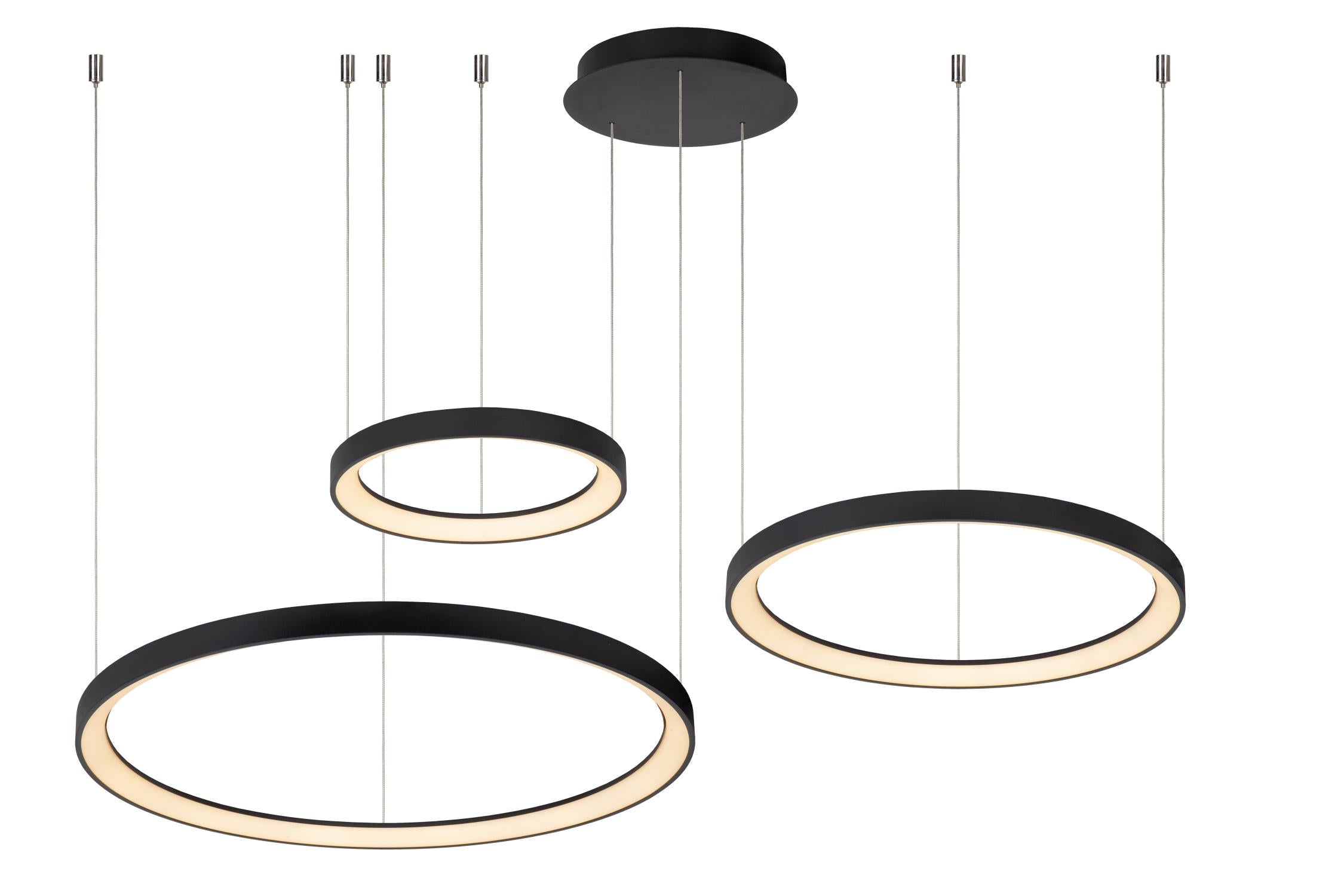 VIDAL - Suspension - Ø 78 cm - LED Dimmable - 1x120W 2700K - Noir