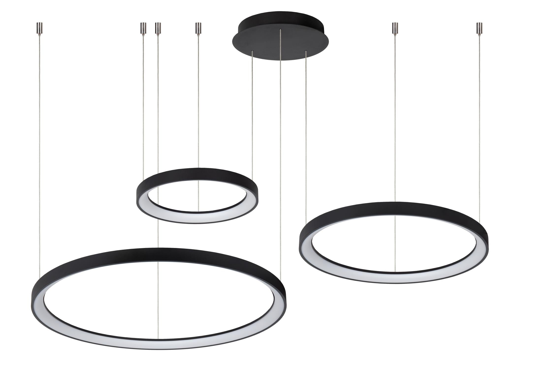 VIDAL - Suspension - Ø 78 cm - LED Dimmable - 1x120W 2700K - Noir
