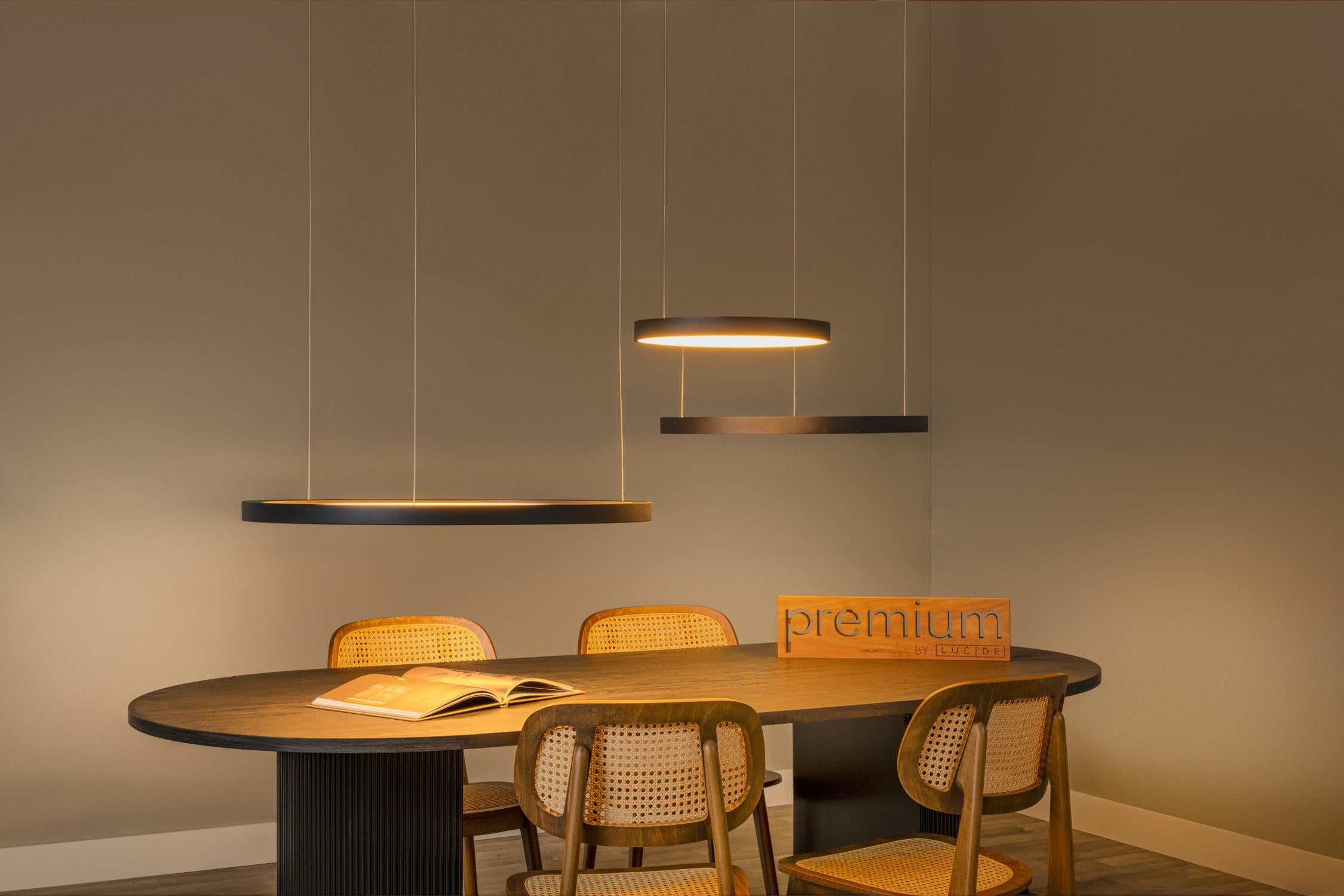 VIDAL - Suspension - Ø 78 cm - LED Dimmable - 1x120W 2700K - Noir