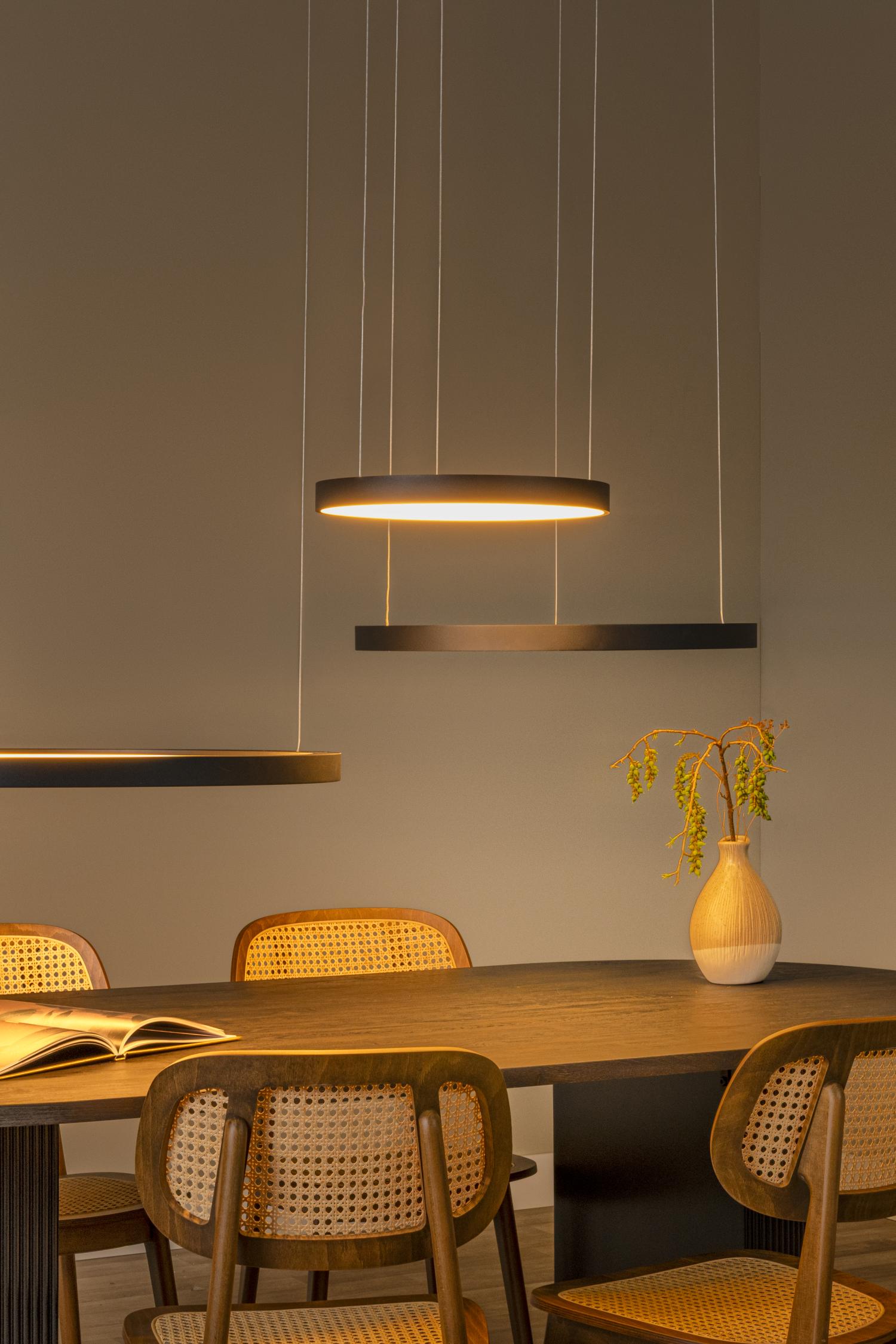 VIDAL - Suspension - Ø 78 cm - LED Dimmable - 1x120W 2700K - Noir