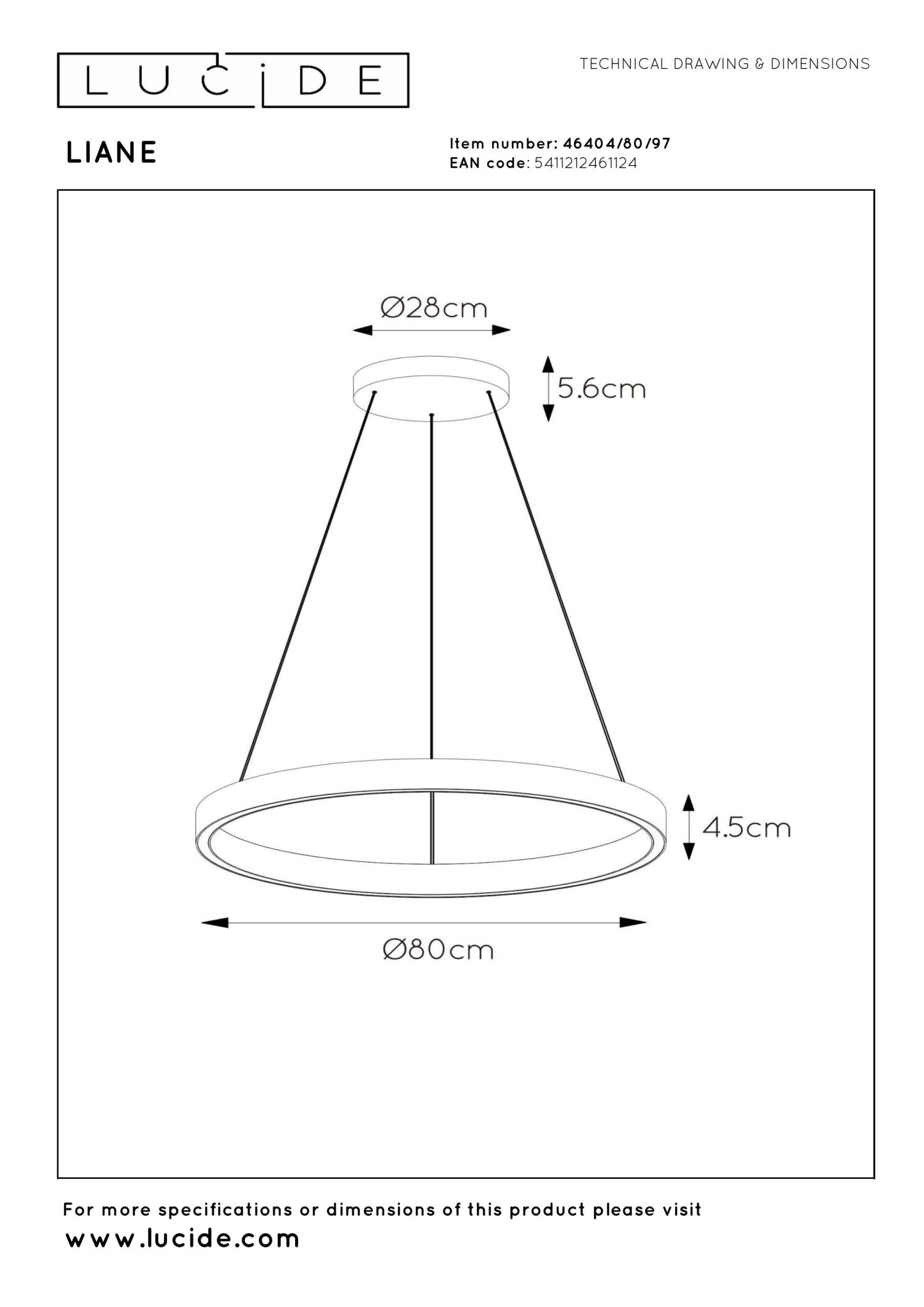 LIANE - Suspension - Ø 80 cm - LED Var. - CCT - 2x36W 2700K/4000K - Adapté aux plafonds hauts - Brun rouille | Vibes