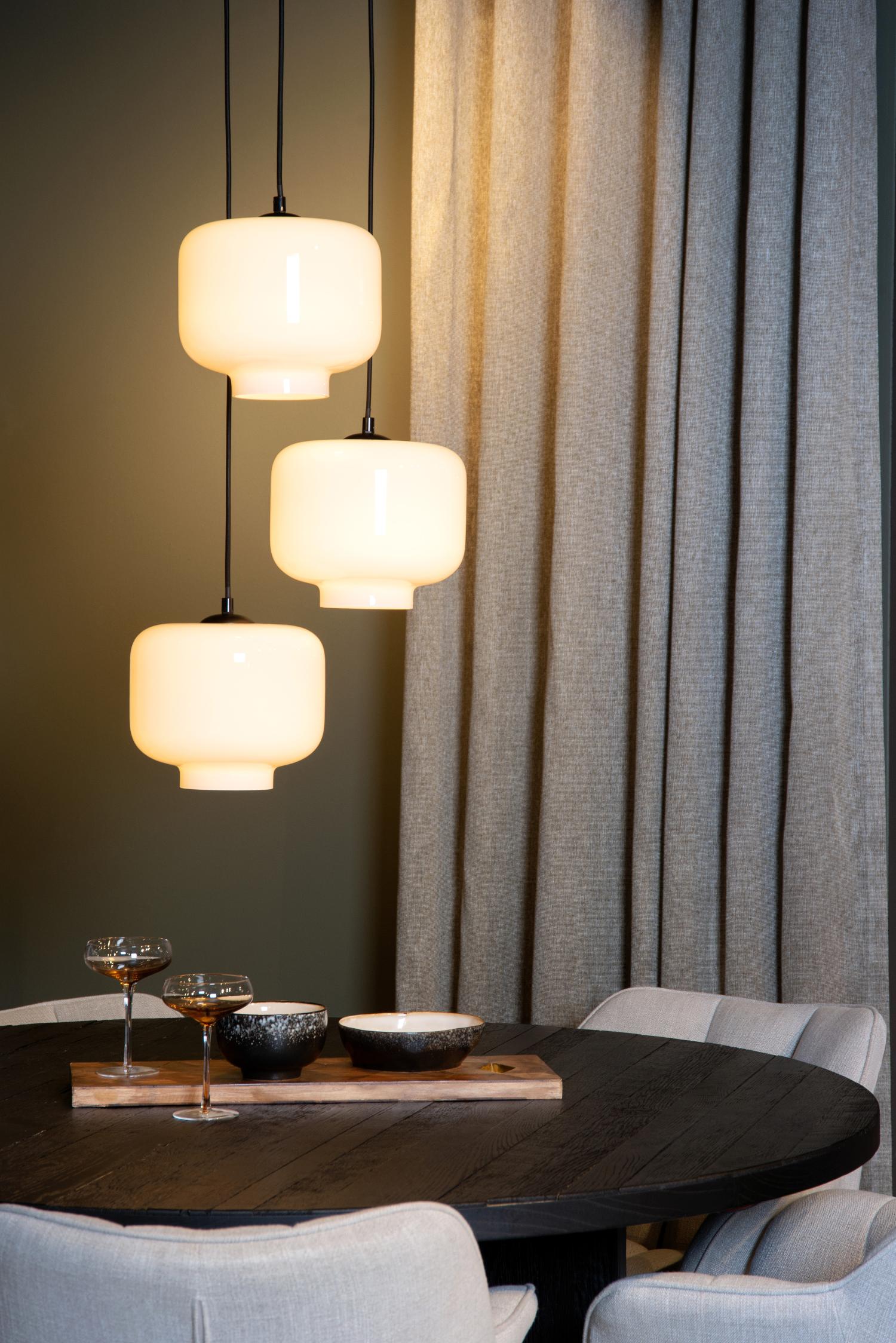 MEDINE - Hanglamp - Ø 46 cm - 3xE27 - Opaal