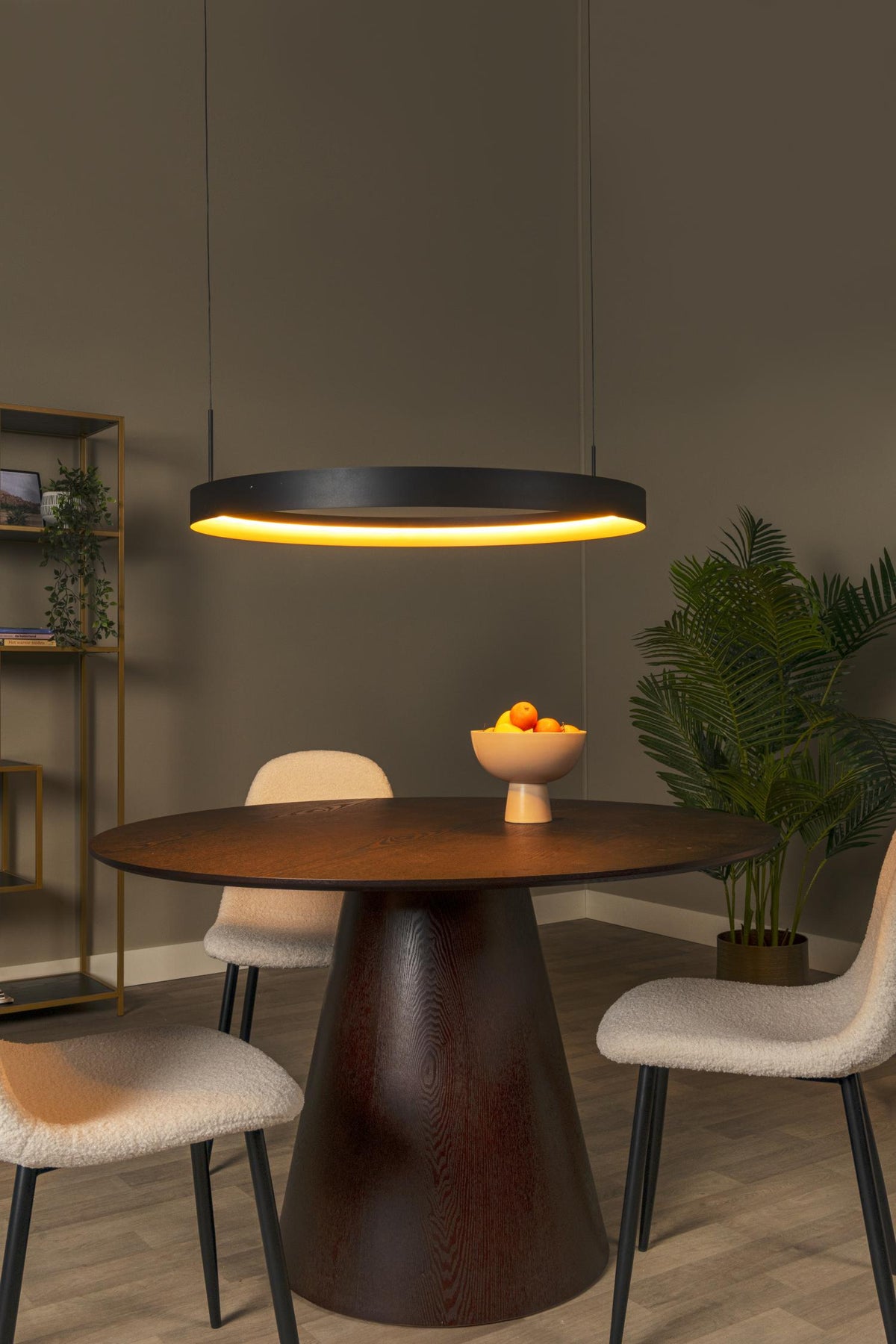 Lucide - RADIANT - Hanglamp - LED Dimb. - CCT - 1x60W 2200K/4000K - Zwart - IP20