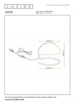 CATO - Tafellamp - Ø 23,5 cm - 1xE27 - Oranje